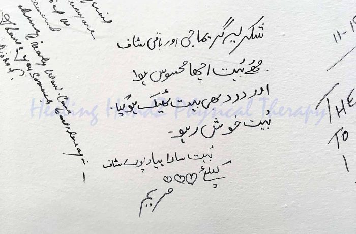 Testimonial: Maryam Sarfraz (in Urdu/Arabic)